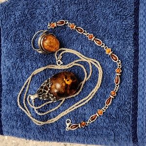 Amber Ring, Necklace & Bracelet